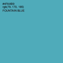#4FAAB9 - Fountain Blue Color Image